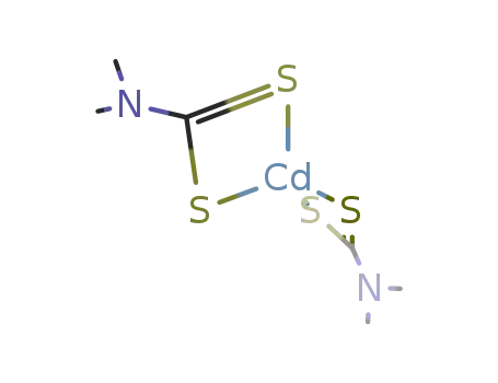 Molecular Structure of 14949-60-1 (Cadmium,bis(dimethylcarbamodithioato-kS,kS')-, (T-4)- (9CI))