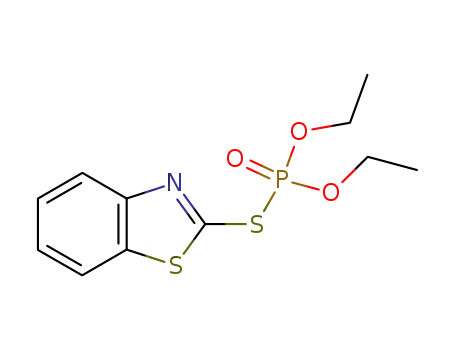 Molecular Structure of 75291-13-3 (Thiophosphoric acid S-benzothiazol-2-yl ester O,O'-diethyl ester)