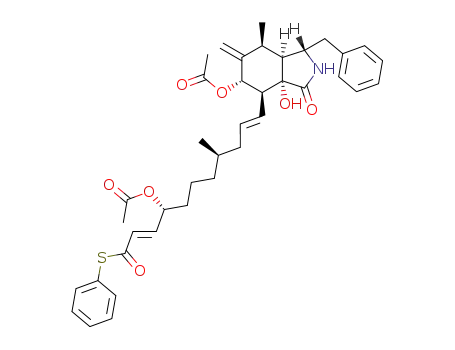(16<i>R</i>,20<i>R</i>)-7β,20-diacetoxy-9-hydroxy-16-methyl-1-oxo-10-phenyl-9,23-seco-[13]cytochalasa-6(12),13<i>t</i>,21<i>t</i>-triene-23-thioic acid <i>S</i>-phenyl ester