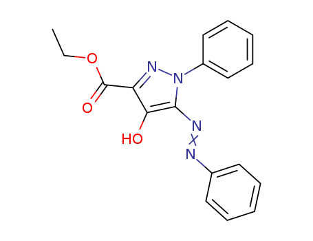 1H-Pyrazole-3-carboxylicacid, 4-hydroxy-1-phenyl-5-(2-phenyldiazenyl)-, ethyl ester