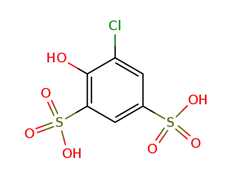 Molecular Structure of 120161-24-2 (5-chloro-4-hydroxy-benzene-1,3-disulfonic acid)