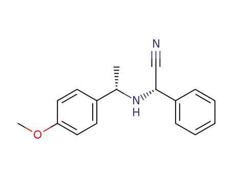 Molecular Structure of 827308-21-4 ((S)-[(S)-1-(4-Methoxy-phenyl)-ethylamino]-phenyl-acetonitrile)