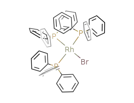 Molecular Structure of 14973-89-8 (BROMOTRIS(TRIPHENYLPHOSPHINE)RHODIUM(I))