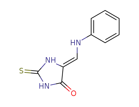 Molecular Structure of 139438-30-5 (4-Imidazolidinone, 5-[(phenylamino)methylene]-2-thioxo-)