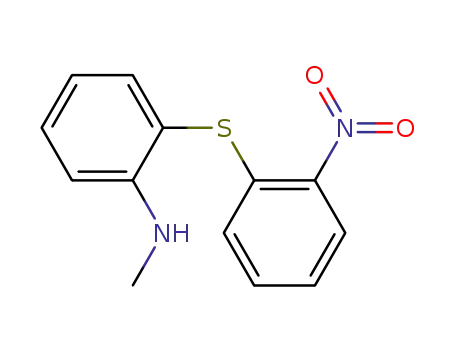 Molecular Structure of 33224-08-7 (<i>N</i>-methyl-2-(2-nitro-phenylsulfanyl)-aniline)