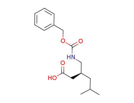 (-)-(S)-3-(benzyloxycarbonylamino-methyl)-5-methyl-hexanoic acid