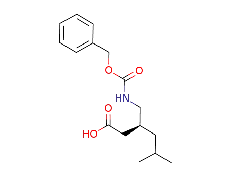(-)-(S)-3-(benzyloxycarbonylamino-methyl)-5-methyl-hexanoic acid