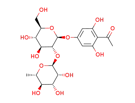 Molecular Structure of 23643-71-2 (2,6-dihydroxy-4-(β-neohesperidosyloxy)acetophenone)