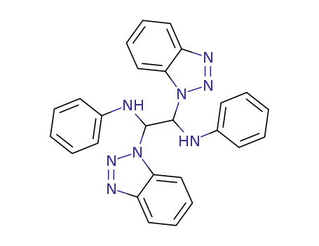Molecular Structure of 151257-56-6 (1,2-Bis-benzotriazol-1-yl-N,N'-diphenyl-ethane-1,2-diamine)