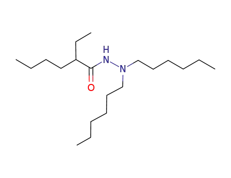 Molecular Structure of 922191-69-3 (Hexanoic acid, 2-ethyl-, 2,2-dihexylhydrazide)