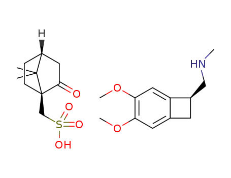 Molecular Structure of 1031767-75-5 ([{(7S)-3,4-dimethoxybicyclo[4.2.0]octa-1,3,5-trien-7-yl}methyl](methyl)amine d-camphorsulfonate)