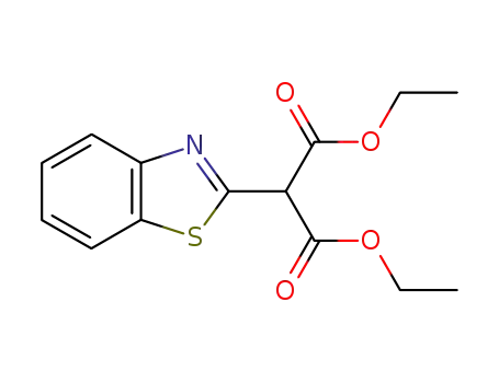 Molecular Structure of 29198-44-5 (Propanedioic acid, 2-benzothiazolyl-, diethyl ester)