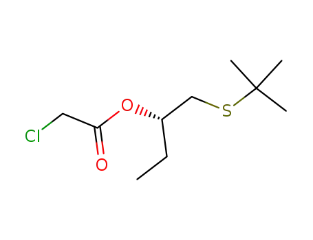 Molecular Structure of 145021-08-5 (Chloro-acetic acid (S)-1-tert-butylsulfanylmethyl-propyl ester)