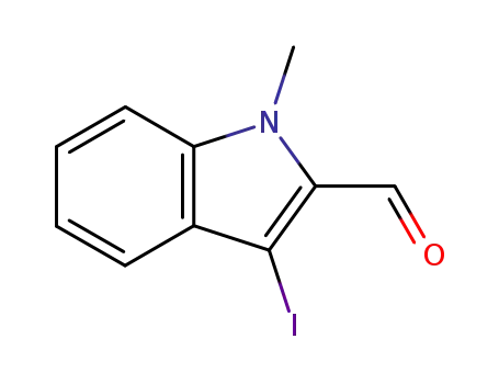 Molecular Structure of 372954-67-1 (3-iodo-1-methyl-1H-indole-2-carbaldehyde)