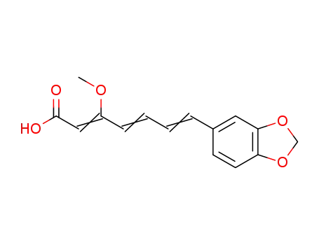 2,4,6-Heptatrienoicacid, 7-(1,3-benzodioxol-5-yl)-3-methoxy-
