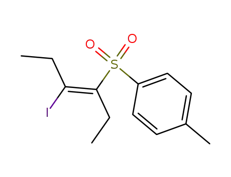 Molecular Structure of 22214-92-2 ((1Z)-1-ethyl-2-iodobut-1-en-1-yl 4-methylphenyl sulfone)