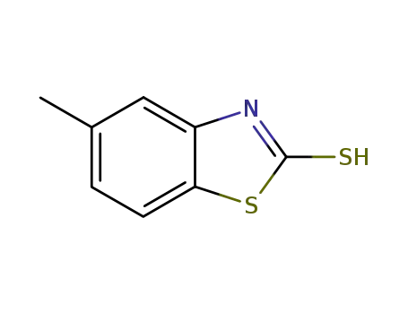 Molecular Structure of 21303-50-4 (5-Methyl-2-mercaptobenzothiazole)