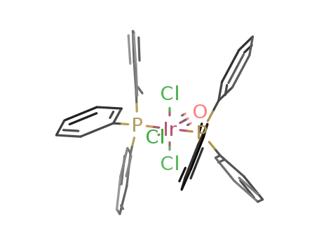 Molecular Structure of 14427-98-6 ({Ir(CO)Cl<sub>3</sub>(P(C<sub>6</sub>H<sub>5</sub>)3)2})