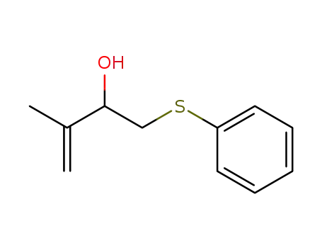 Molecular Structure of 81306-15-2 (3-Buten-2-ol, 3-methyl-1-(phenylthio)-)
