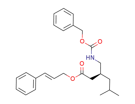 Molecular Structure of 949890-73-7 ((-)-(S)-3-(benzyloxycarbonylamino-methyl)-5-methyl-hexanoic acid 3-phenyl-allyl ester)
