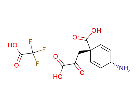 4-Amino-1-(2-carboxy-2-oxo-ethyl)-cyclohexa-2,5-dienecarboxylic acid; compound with trifluoro-acetic acid