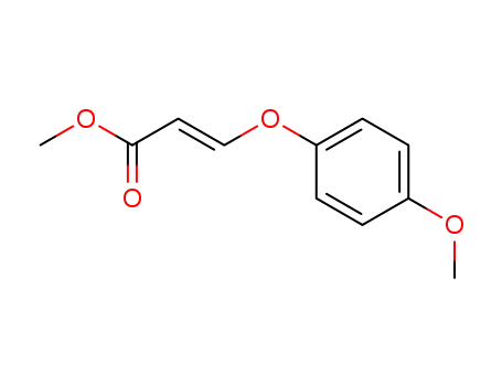 Molecular Structure of 114992-36-8 (2-Propenoic acid, 3-(4-methoxyphenoxy)-, methyl ester, (2E)-)
