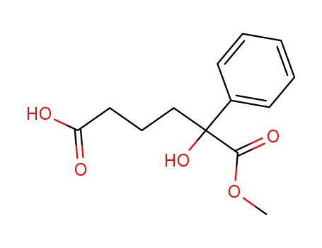 Molecular Structure of 334927-86-5 (2-Hydroxy-2-phenyl-hexanedioic acid 1-methyl ester)