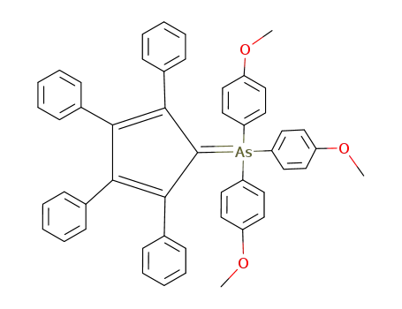 Tris-(4-methoxy-phenyl)-(2,3,4,5-tetraphenyl-cyclopenta-2,4-dienylidene)-λ<sup>5</sup>-arsane