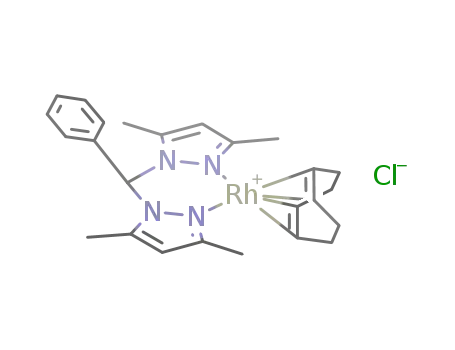 C<sub>6</sub>H<sub>5</sub>CH(C<sub>3</sub>H(CH<sub>3</sub>)2N<sub>2</sub>)2Rh(C<sub>8</sub>H<sub>12</sub>)<sup>(1+)</sup>*Cl<sup>(1-)</sup>