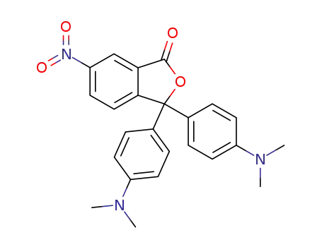 Molecular Structure of 29199-08-4 (6-nitro-3,3-bis(4-dimethylaminophenyl)phthalide)