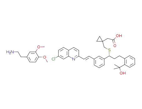 [R-(E)]-1-[[[1-[3-[2-(7-chloro-2-quinolinyl)ethenyl]phenyl]-3-[2-(1-hydroxy-1-methylethyl)phenyl]propyl]thio]methyl]cyclopropaneacetic acid homoveratrylamine salt