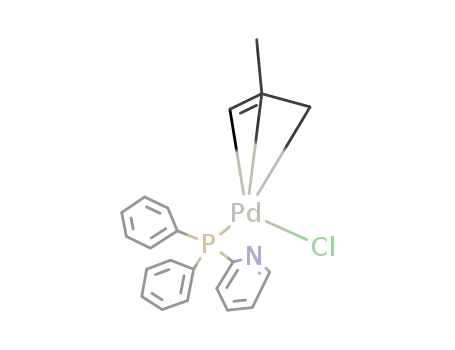 Molecular Structure of 135973-14-7 ({Pd(η3-methylallyl)(2-(diphenylphosphino)pyridine)Cl})