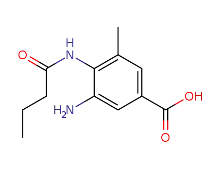 Molecular Structure of 884330-16-9 (3-amino-4-butyramido-5-methylbenzoic acid)