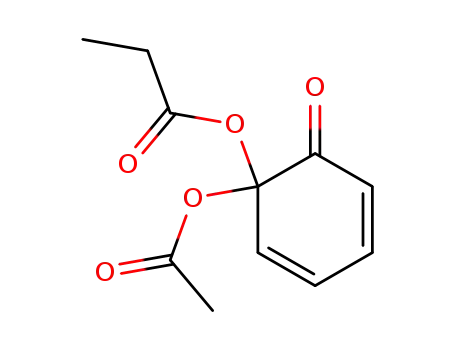 Molecular Structure of 75724-54-8 (1-acetoxy-6-oxocyclohexa-2,4-dienyl propanoate)