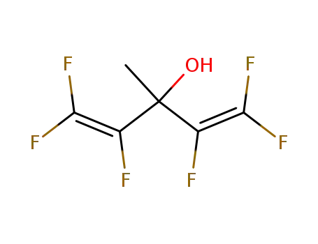 Molecular Structure of 108400-48-2 (1,1,2,4,5,5-Hexafluoro-3-methyl-penta-1,4-dien-3-ol)
