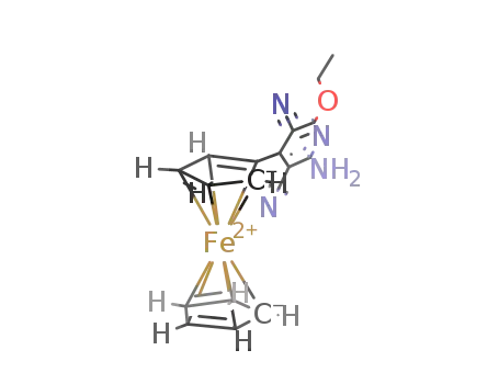 Molecular Structure of 1416854-25-5 (2-amino-6-ethoxy-4-ferrocenylpyridine-3,5-dicarbonitrile)