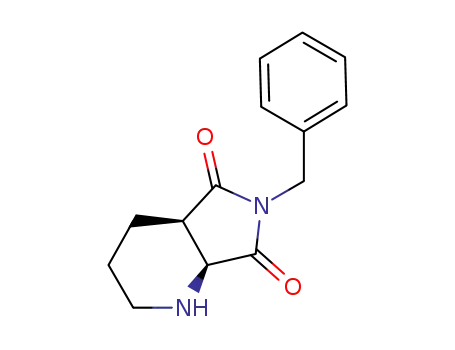 Molecular Structure of 151213-41-1 (1H-Pyrrolo[3,4-b]pyridine-5,7(2H,6H)-dione, tetrahydro-6-(phenylmethyl)-, (4aS-cis)-)