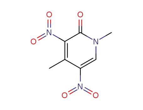 Molecular Structure of 97055-58-8 (2(1H)-Pyridinone, 1,4-dimethyl-3,5-dinitro-)