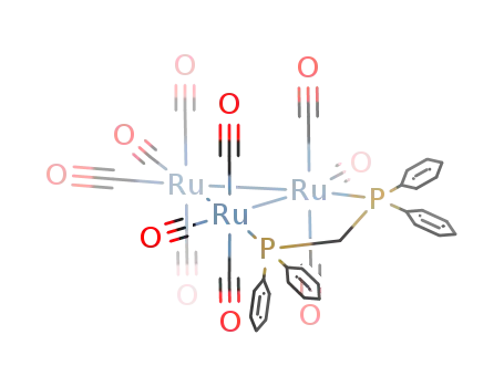 Molecular Structure of 64364-79-0 (Ru3(μ-DPPM)(CO)10)