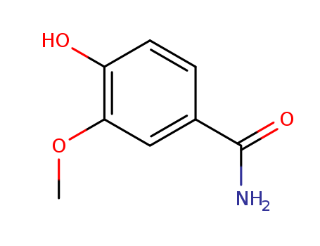 Molecular Structure of 19072-58-3 (Benzamide, 4-hydroxy-3-methoxy-)
