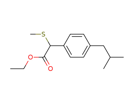 Molecular Structure of 75280-07-8 (ethyl α-methylthio-(p-isobutylphenyl)acetate)