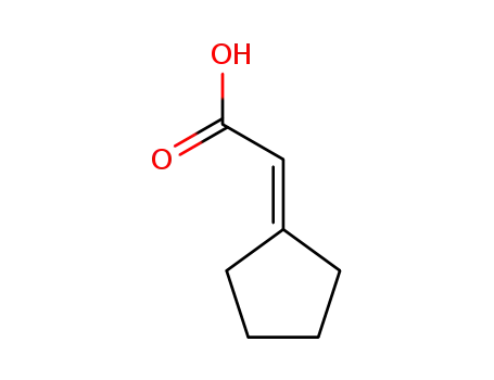 Molecular Structure of 1903-27-1 (2-cyclopentylideneacetic acid)
