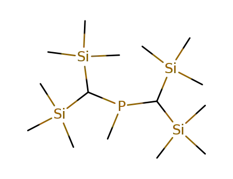 Molecular Structure of 70360-01-9 (Phosphine, bis[bis(trimethylsilyl)methyl]methyl-)
