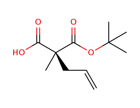 Molecular Structure of 1440524-79-7 ((S)-2-((tert-butoxy)carbonyl)-2-methylpent-4-enoic acid)