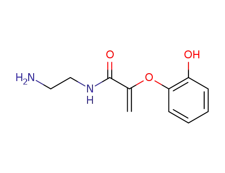 Molecular Structure of 92405-52-2 (2-Propenamide, N-(2-aminoethyl)-2-(2-hydroxyphenoxy)-)