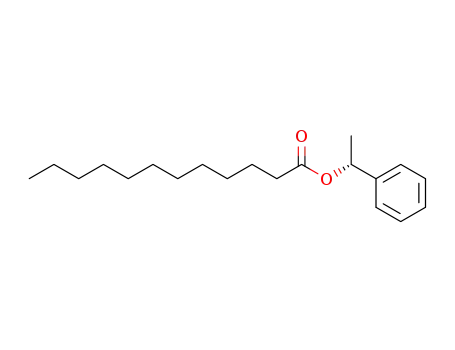 Molecular Structure of 116644-59-8 (Dodecanoic acid, (1R)-1-phenylethyl ester)