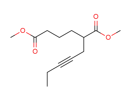 Molecular Structure of 72844-49-6 (2-Pent-2-ynyl-hexanedioic acid dimethyl ester)
