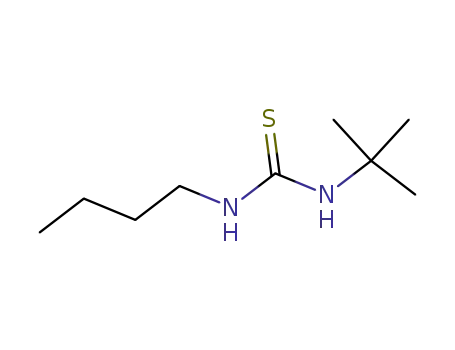 Molecular Structure of 13120-05-3 (Thiourea, N-butyl-N'-(1,1-dimethylethyl)-)