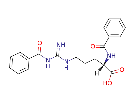 Molecular Structure of 58682-75-0 ((E)-N~5~-[amino(benzoylamino)methylidene]-N~2~-benzoylornithine)