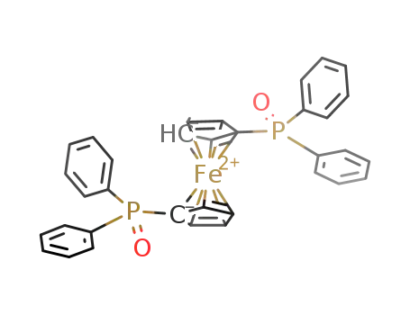 Molecular Structure of 32660-24-5 (bis(2-(diphenylphosphoryl)cyclopenta-2,4-dien-1-yl)iron)